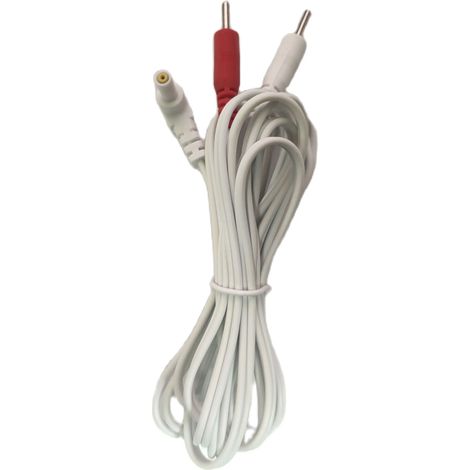 Ersatz-Elektrodenkabel, 2er-Pack, Standard-Anschlusskabel, 2 mm für TENS/EMS-Massagegeräte, digitale Therapiegeräte 03419-AquaForge