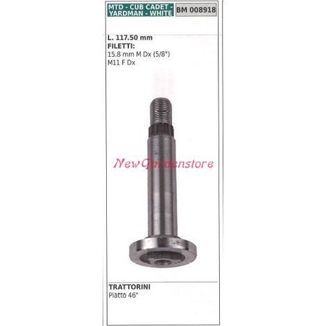 Albero mozzo portalama trattorino rasaerba tagliaerba piatto 46" MTD 008918
