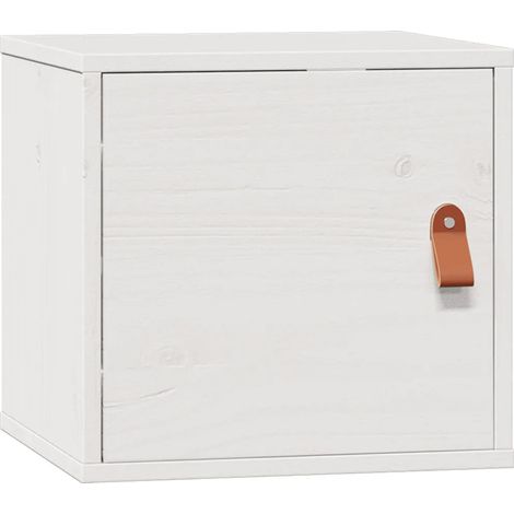 Armario de pared moderno de madera maciza de pino 31,5 x 30 x 30 cm diseño rústico con función de almacenamiento blanco 020048363 (1/5)