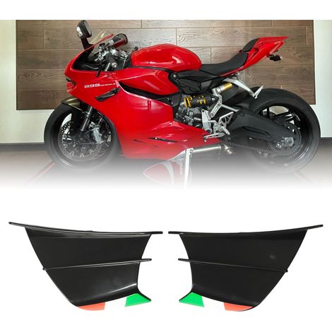 Modification moto : aileron, diffuseur latéral, garde-boue adaptés aux Yamaha R1 R3 R25 (couleur italienne) noir pur. (1/5)