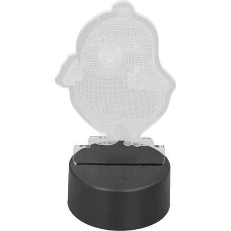Veilleuse 3D en forme de poussin, 7 couleurs, LED acrylique, commande tactile, port USB, idéale pour la chambre d'enfant. (1/5)