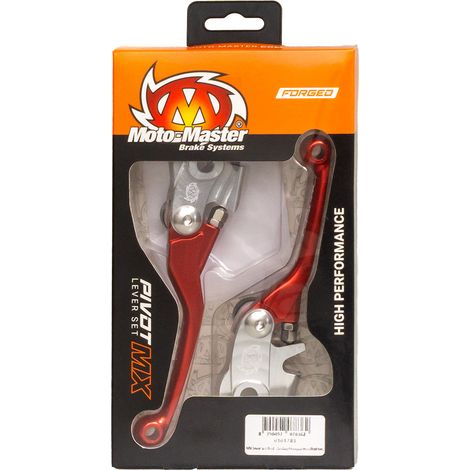 KIT DE MANETAS DE EMBRAGUE Y FRENO MOTO-MASTER (SIN FRENOS) FORJADAS GASGAG/HUSQVARNA/STARK VARG (BRAKTEC) ROJO (1/4)