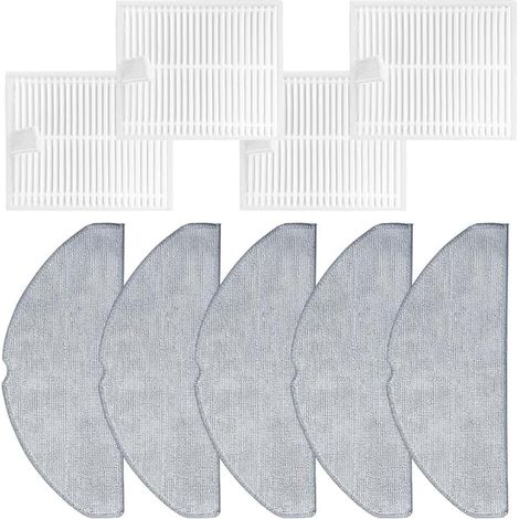 Lot de 9 chiffons de rechange pour aspirateurs robot Conga 7490 Ultimate X-Treme, 7490 Ultimate Genesis (1/5)