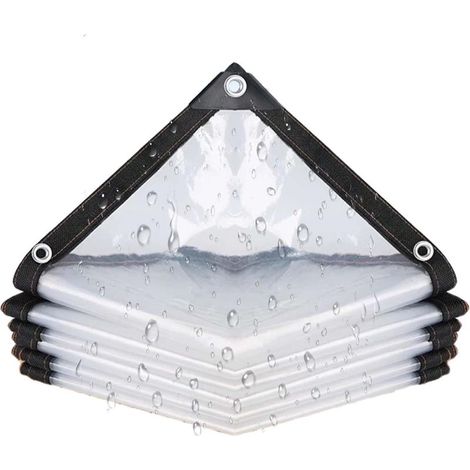 1x2m Bâche Étanche Transparente avec Œillets, Bâche Imperméable pour Poulailler, Bache Transparentes Exterieur Plastique, Bâches De Protection Résistante À La Poussière Et À La Pluie (1/5)