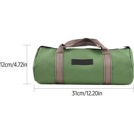 Bolsa de almacenamiento de herramientas PENGGONG, bolsa de mano portátil con cremallera, organizador para herramientas de electricista y carpintero.