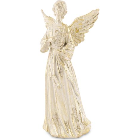 Figurine d'ange, plastique doré, 36 x 19 x 12 cm (1/5)