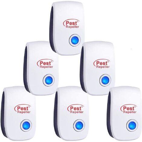 Répulsif Ultrason Anti-Rongeurs Insectes, 6 Pack Repulsif Moustique, Intérieur Répulsif Électronique Insectes & Répulsif Moustique Ultrason Anti pour Insectes, Moustiques, Fourmis, Araignées, Cafards (1/5)