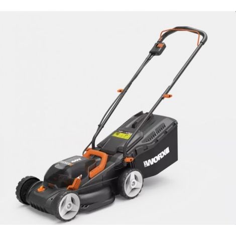 Cortacésped inalámbrico sin escobillas Worx WG779E de 40 V, ancho de corte de 34 cm, para jardines de hasta 280 m², con 2 baterías y recolector de césped de 30 L.