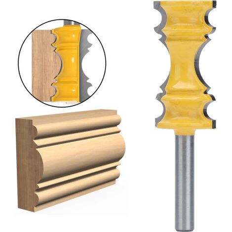 Fraise à bois à tige de 8 mm OU de 1/2 pouce, coupe-ligne, coupe-main courante, fraise à bois, tige de 8 mm (1/5)