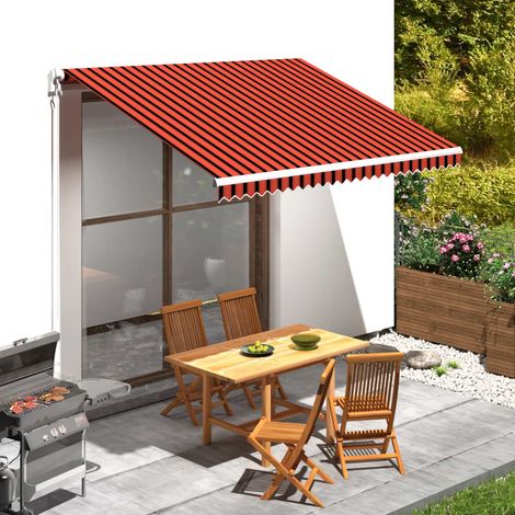 vidaXL Markisenbespannung Canvas Orange & Braun 350x250 cm