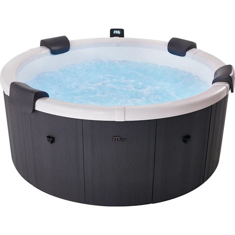 Vasca Idromassaggio Spa Denver Smontabile Trasportabile con Wifi per 6 Persone 182x182x70 cm in Materiale Plastico Grigio (1/5)