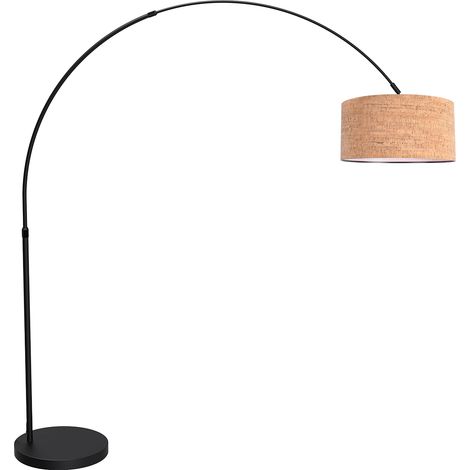 Mexlite - lámpara de pie - Flair - negro - metal textil - lámpara