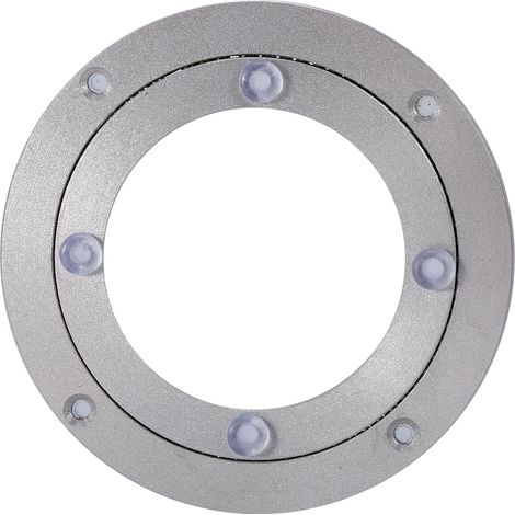 Table tournante ronde en alliage d'aluminium robuste, platine pivotante 360°, support de table à manger industriel, plateau rotatif de haute qualité (1/3)