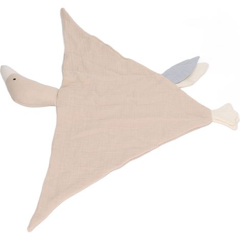Baby-Schmusedecke in Gänseform, weiche Baumwolle, atmungsaktiv, niedliche Schmusedecke für Neugeborene, Khaki (1/5)