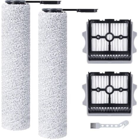 Rouleau de brosse de rechange et Filtre HEPA pour Tineco Floor One Stretch S6/Switch S6 Stretch/Switch S7 Stretch/S7 Stretch Steam/i6 Stretch/i5 Stretch Aspirateur Eau et Poussière Laveur de Sols