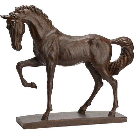 Amadeus - Cheval sur socle en résine H49,5 cm