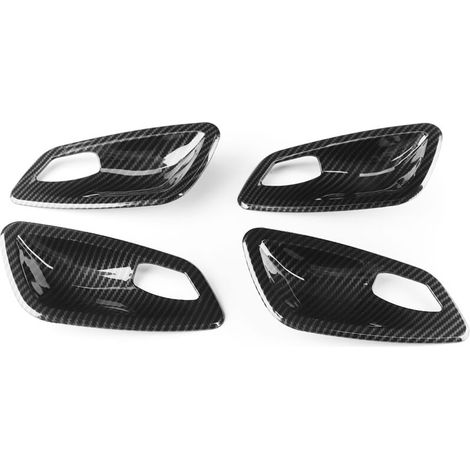 Maniglie interne per portiere in fibra di carbonio ABS per BMW Serie 3 E90 2005-2012, 4 pezzi con finitura lucida, protezione migliorata, riutilizzabili (1/5)