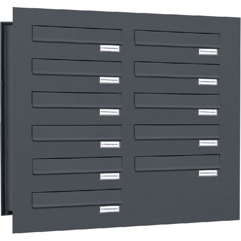 11er Briefkastenanlage für Mauerdurchwurf RAL 7016 Anthrazit (1/5)