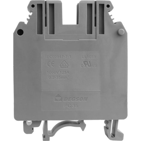 Connettore a vite grigio per guida DIN TH35, 35 mm² 1P. (1/3)