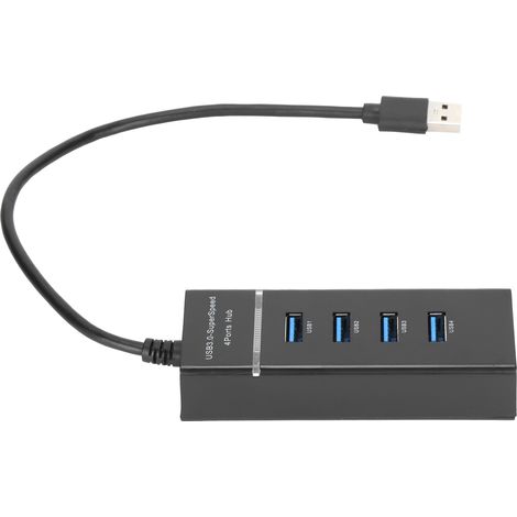 HUB USB 3.0 4 Ports Ultra Mince et Léger, Compatible Windows, Mac, Linux, Connexion à Chaud