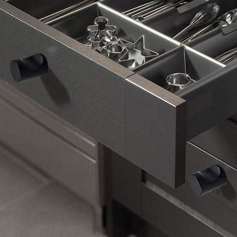 Poignée De Meuble - Poignée De Tiroir Ronde En Alliage D'aluminium Et Acier Inoxydable - Pour Armoire Tiroir Commode - 10 Pièces (1/5)