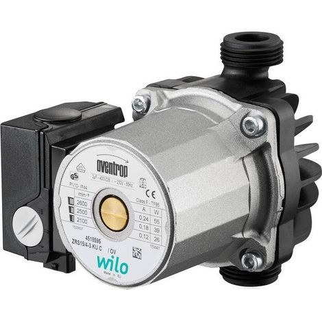Oventrop – Circulateur Wilo ZRS 15/4-3 KU – Entraxe DN 25 – Tension 110V – Réglage de régime 3 étapes – Boîtier plastique