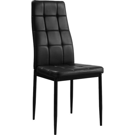 Packs Sillas Comedor - Pack 4 Sillas Lan Polipiel - Negro (1/5)