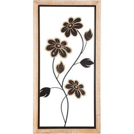 Panneau décoratif mural marron en fer, 30x2,5x60 cm – Girish (1/5)