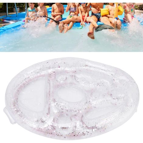 Porte-boissons gonflables en PVC, porte-gobelets, sous-verres multi-trous, coupes à fruits et à vin, supports pour téléphones portables, matelas gonflables pour piscine, assiettes transparentes (1/5)