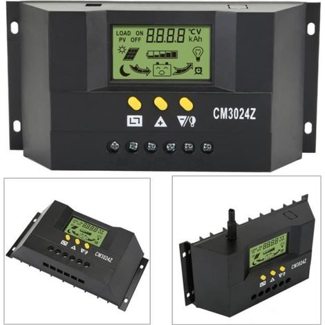 CM3024Z 30A générateur de contrôleur de charge solaire 12V / 24V pour batterie de panneaux solaires KIT ECONOMIE D\'ENERGIE (1/4)
