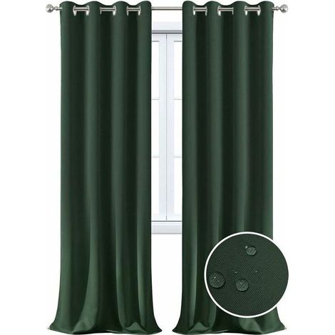 Wasserdichte Außenmarkise, wärmeisolierend, winddicht und verdunkelnd mit UV-Schutz, geeignet für Gärten, Pavillons, Balkone, Terrassen (grün, 1 Stück / 52 x 84 Zoll)