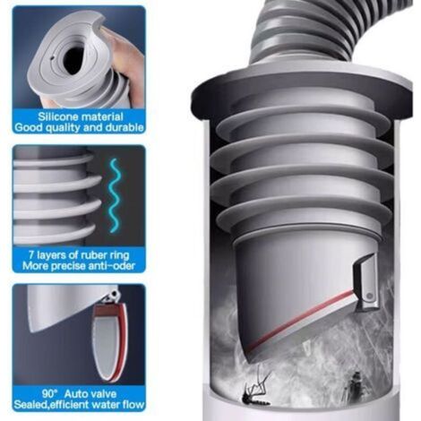 Bouchon Anti Odeur Machine à Laver, 35-40mm Oint de Tuyau de Machine à Laver, Bouchon Anti Odeur Machine à Laver Bouchon D'Étanchéité de Tuyau D'Évacuation, Joint d'étanchéIté pour Tuyau de (1PCS) (1/4)