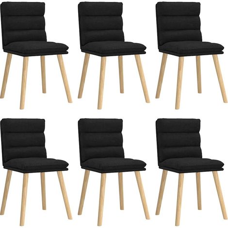 Maison Exclusive - Chaises Ă manger lot de 6 noir tissu