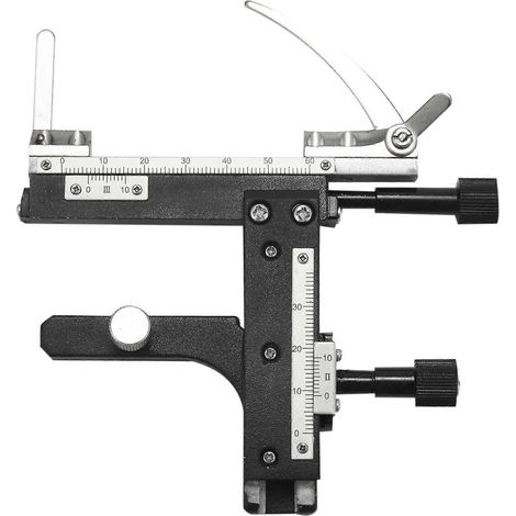 Mechanischer Objekttisch für Mikroskop, XY-Messschieber mit Skala.