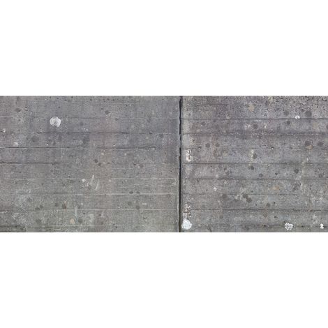 Papier peint panoramique gris imitation béton | Tapisserie panoramique anthracite pour salon | Papiers peints panoramiques industriel pour chambre - 250 x 600 cm (6 pièces) (1/2)
