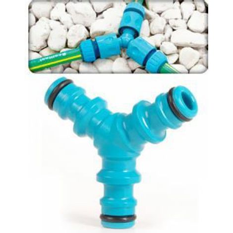Raccord Tuyau D'arrosage - 3 Voies - 1/2 Pouces - Plastique ABS - Pour Jardin - 1 Pièce (1/4)