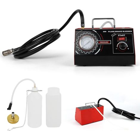 Appareil de Purge de Freins DC 12V, Système Automatique pulsé remplacement du liquide de frein, Pression réglable 0,5–2,5bar Avec adaptateur de maître-cylindre (1/5)
