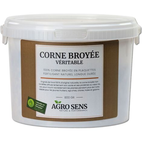 Corne broyée - engrais azoté longue durée - Seau 800 gr (1/5)