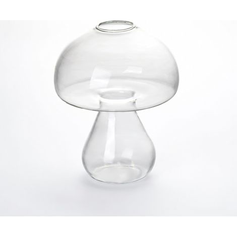 Vaso a fungo in vetro trasparente modello 22 (1/5)