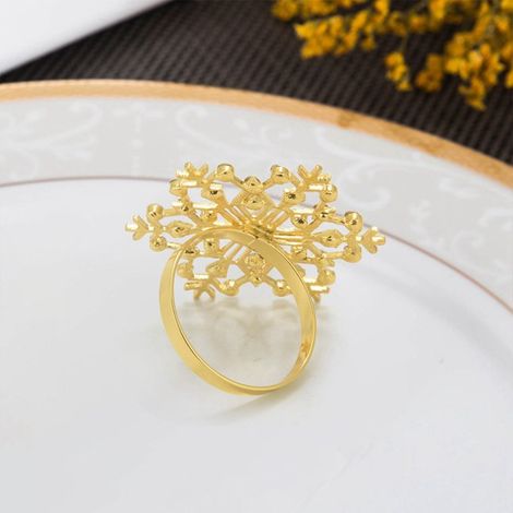 12 Christmas napkin rings with beads and snowflakes, fabric rings (1/5)
