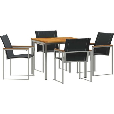 Maison Exclusive - Garten Essgruppe 5 pcs Massives Akazienholz un