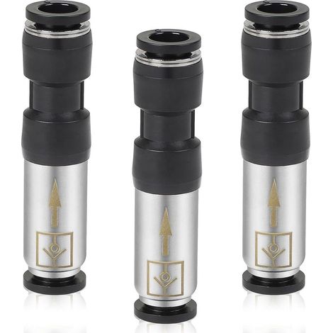 3 x Clapets Anti-Retour Pneumatiques 8 mm Connecteur d'Air Comprimé, Pneumatique Vanne Raccords Unidirectionnel en Acier Inoxydable pour une Connexion Rapide des Conduites d'Air (1/5)