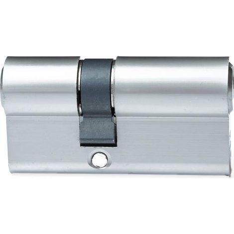 1 Cylindre Court De Serrure Euro, Laiton Nickelé, 27-40 Mm, Pour Portes En Verre Et Métalliques