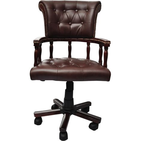 Maison Exclusive - Sedia da Ufficio Girevole Marrone