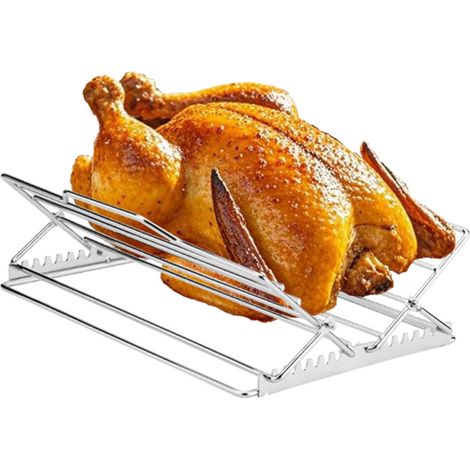 Gril à poulet réglable, gril à volaille pliable pour la cuisson au four et le grillage (1/5)