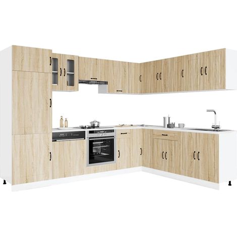 14-tlg. Küchenschrank-Set Kalmar Sonoma-Eiche Holzwerkstoff (1/5)