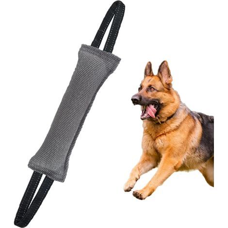 Tela de entrenamiento para perros, resistente, gris, 58 cm de largo, un palo para masticar/juguete interactivo para perros. (1/5)