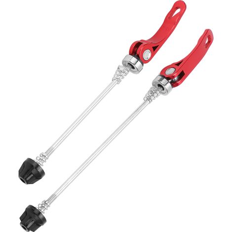 Levier de serrage rapide pour moyeu de vélo, axe de roue avant 145 mm, axe de roue arrière 185 mm, robuste, rouge (1/5)
