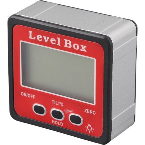 Tbest Boîte de recherche d'angle Boîte de Niveau Numérique avec écran LCD, Recherche D'angle ± 0,2 °, Inclinomètre outillage mire (1/4)