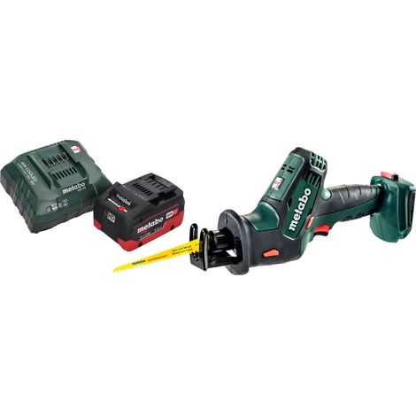 Metabo SSE 18 LTX Sierra de sable compacta sin cable 18 V 13 mm + 1x batería LiHD 5,5 Ah + cargador
